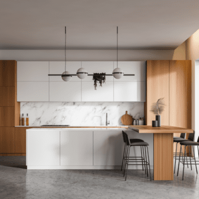 Białe meble kuchenne