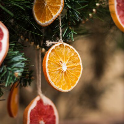 suszone pomarańcze na choinkę