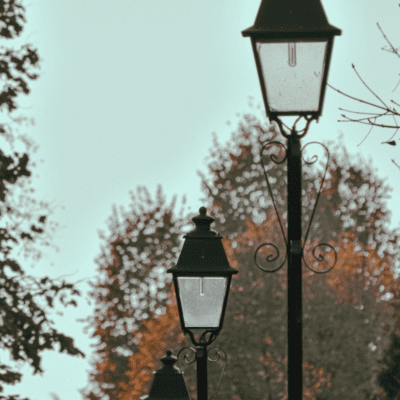 Lampy ogrodowe stojące - latarnie, drzewa