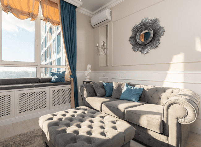 meble tapicerowane - sofa, salon, lustro