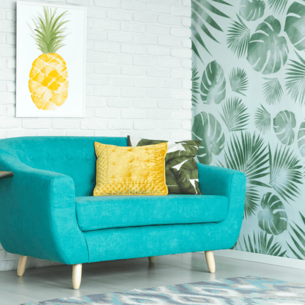 tapeta boho w salonie