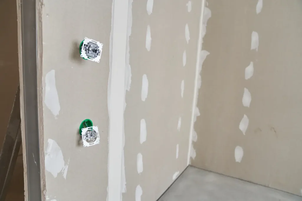 Ścianka działowa zbudowana z profili