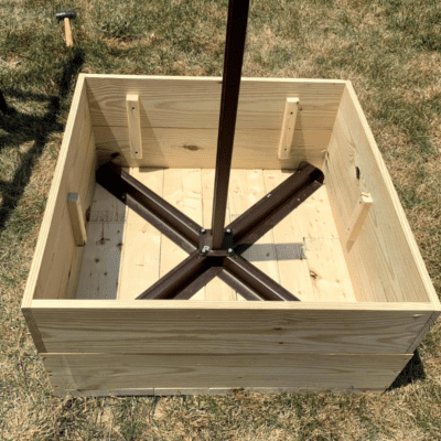 jak zrobić podstawę pod parasol ogrodowy