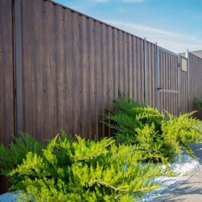 aranżacja ogrodu przy płocie