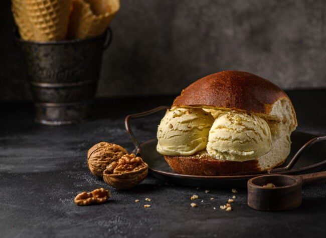 brioche con gelato