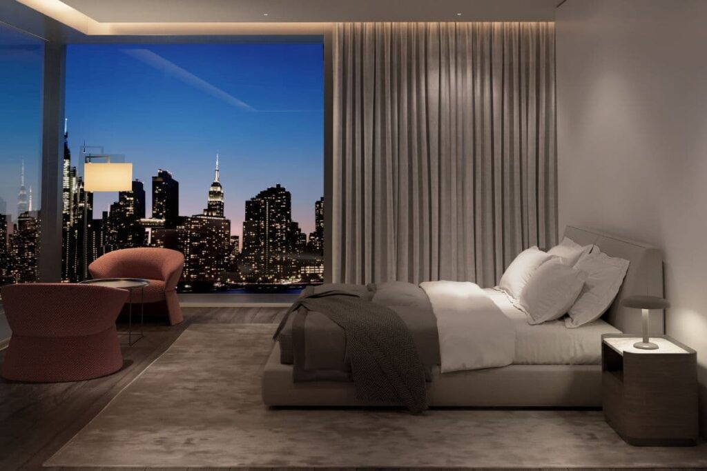Sypialnia w stylu nowojorskim