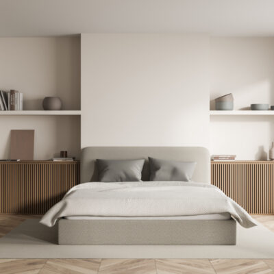 Zabudowa wokół łóżka w sypialni