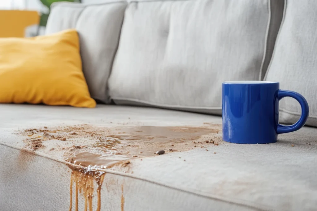 brudna tapicerka kanapy