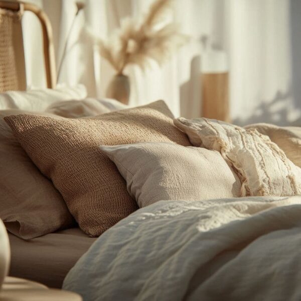 jak zrobić zagłówek do łóżka z poduszek