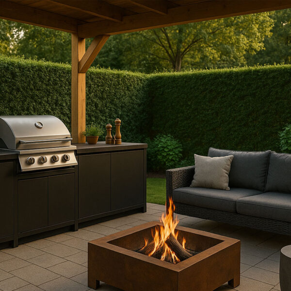 nowoczesna kuchnia ogrodowa na lato