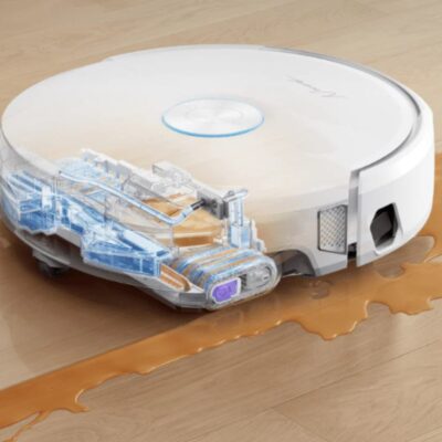 Robot Narwal Flow z systemem mopowania FlowWash™ widocznym wewnątrz